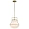 Nuvo Valdora 1-Light Pendant 14 in. Natural Brass White Opal Glass 60/7863 - alternate 5